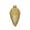 Glitzernder goldener Christbaumschmuck in Zapfenform, 4,5 x 8 cm.