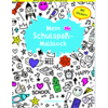 Malblock mit buntem Titel und verschiedenen Schul-Motiven auf dem cover, inklusive Stickern.