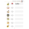 Übungsblatt mit Schreibübungen für Lautkombinationen, Bilder und leere Zeilen zum Ausfüllen.