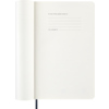 Offene Seite eines Moleskine Buchkalenders mit Platz für Kontaktinformationen und Belohnungen.