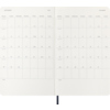 Blick ins Innere eines Moleskine Buchkalenders mit Monatsansicht für September und Oktober 2026.