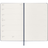 Wochenkalender im DIN A5 Format mit zwei Seiten, eine für Termine und eine für Notizen.
