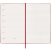 Wochenkalender im Hardcoverformat mit rot-weißem Design, geöffnet auf der Woche 29.