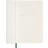 Offene Innenseite eines Moleskine Buchkalenders mit Platz für Kontaktdaten bei Verlust.