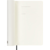 Offene Seite eines Moleskine Buchkalenders mit Platz für Kontaktdaten bei Verlust.