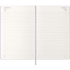 Offene Doppelseite eines Moleskine Buchkalenders mit Platz für Notizen und Terminen pro Tag.