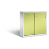 C+P Schiebetürenschrank Acurado 3 Ordnerhöhen 1.200 x 1.200 x 500 mm (B x H x T) lichtgrau Y001504B