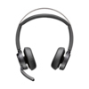 Kabelloses Headset mit einem Mikrofon und gepolsterten Ohrmuscheln in Schwarz.