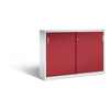 C+P Schiebetürenschrank Acurado 2 x 3 Ordnerhöhen 1.600 x 1.200 x 400 mm (B x H x T) lichtgrau Y001583C