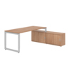 Hammerbacher Schreibtischkombination RSE19 Farbe der Tischplatte nussbaum Farbe des Korpus nussbaum Farbe des Gestells silber Y001768X