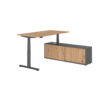 Hammerbacher Schreibtischkombination XDSM16 Farbe der Tischplatte asteiche Farbe des Korpus graphit Farbe des Gestells graphit Y001769V