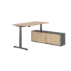 Hammerbacher Schreibtischkombination XDSM16 Farbe der Tischplatte eiche Farbe des Korpus graphit Farbe des Gestells graphit Y001770D