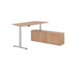 Hammerbacher Schreibtischkombination XDSM16 Farbe der Tischplatte nussbaum Farbe des Korpus nussbaum Farbe des Gestells silber Y001770R