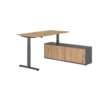 Hammerbacher Schreibtischkombination XMST16 Farbe der Tischplatte asteiche Farbe des Korpus graphit Farbe des Gestells graphit