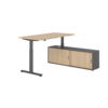 Hammerbacher Schreibtischkombination XMST16 Farbe der Tischplatte eiche Farbe des Korpus graphit Farbe des Gestells graphit Y001771O