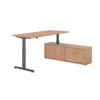 Hammerbacher Schreibtischkombination XMST19 Farbe der Tischplatte nussbaum Farbe des Korpus nussbaum Farbe des Gestells graphit Y001772W