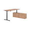 Hammerbacher Schreibtischkombination XDSM19 Farbe der Tischplatte nussbaum Farbe des Korpus nussbaum Farbe des Gestells graphit Y001774G