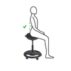 MHROLLY N Darstellung zeigt die korrekte ergonomische Sitzhaltung