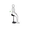 MHFLEXY N Darstellung zeigt die korrekte ergonomische Sitzhaltung