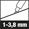 Strichstärke 1-3,8 mm